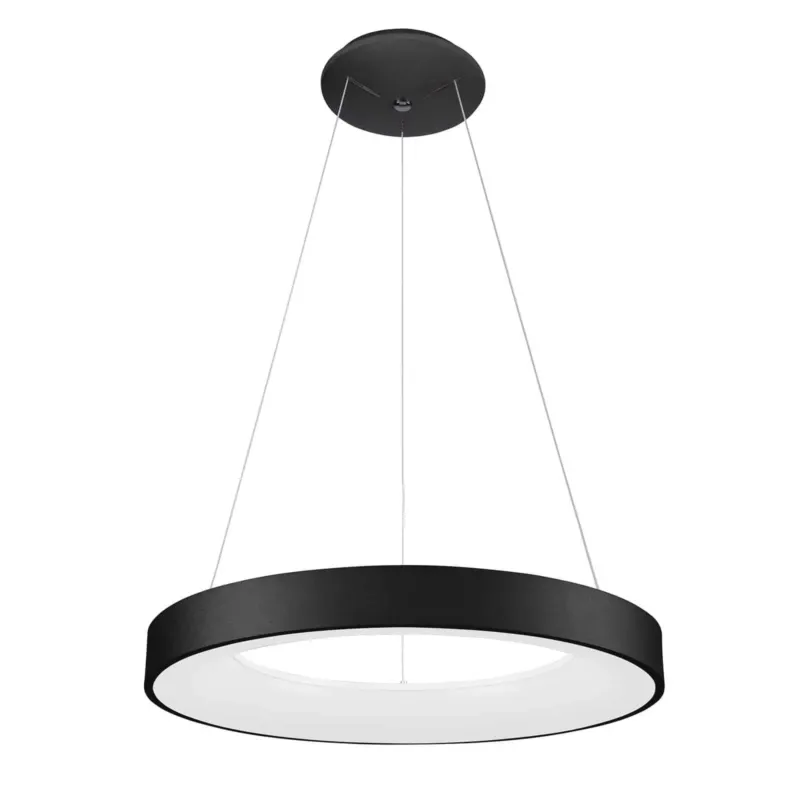 Lampa wisząca LED okrągła czarna 60cm 5304-850RP-BK-3 z serii Giulia - Lampy Italux Nowość