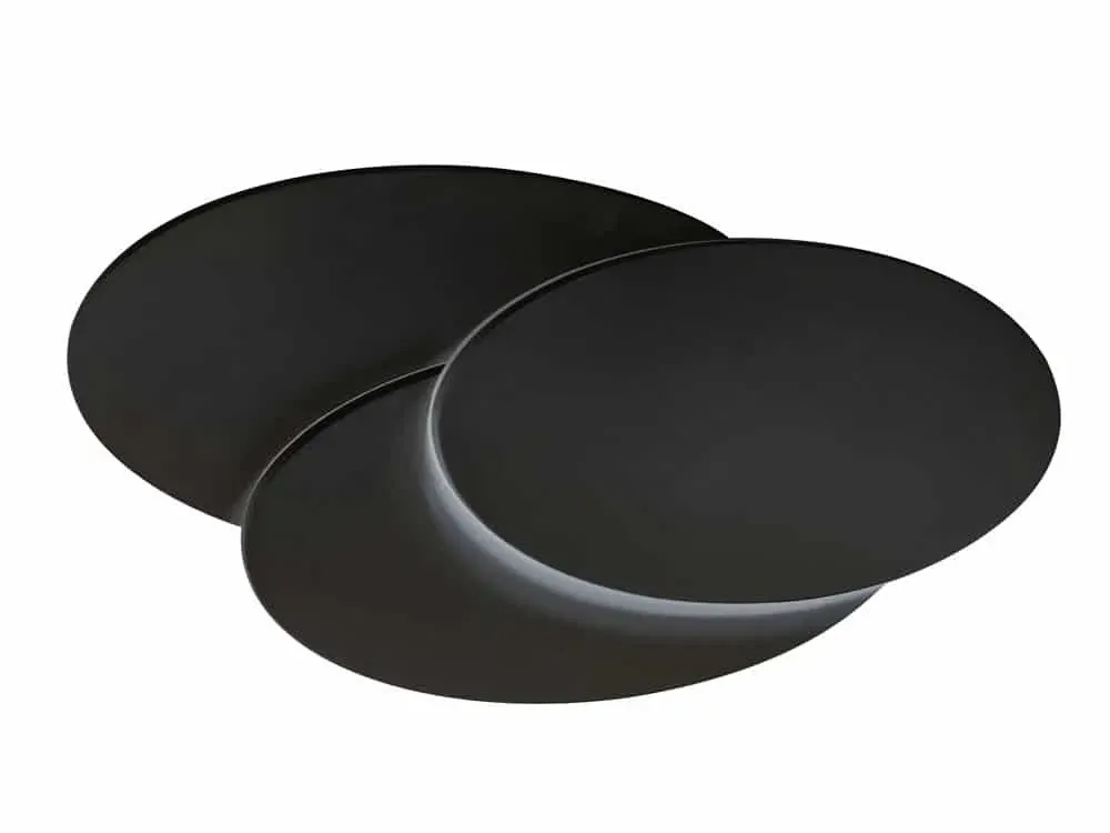 Azzardo Kinkiet metalowy czarny płaski 24cm AZ2997 z serii CLOVER Nowy