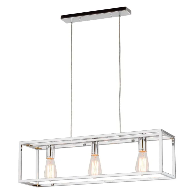 Do wyczerpania zapasów Lampa wisząca metalowa chromowana 3-punktowa MD-BR4367-D3 CH z serii SIGALO - Lampy Italux