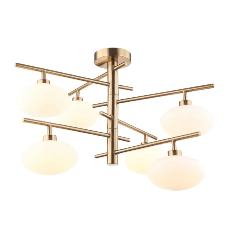 Lampa wisząca mosiężna 6-punktowa MXM3661-6 z serii Fiorenzo - Lampy Italux Cena promocyjna