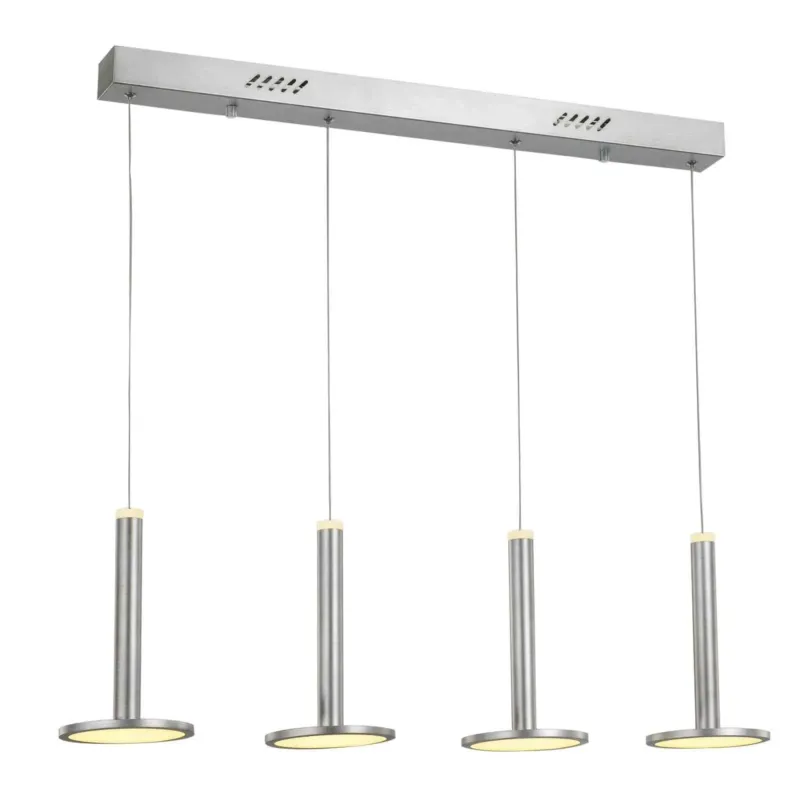 Lampa wisząca LED metalowa srebrna 4-punktowa MD17033012-4B z serii OLIVER - Lampy Italux Tylko do końca tygodnia