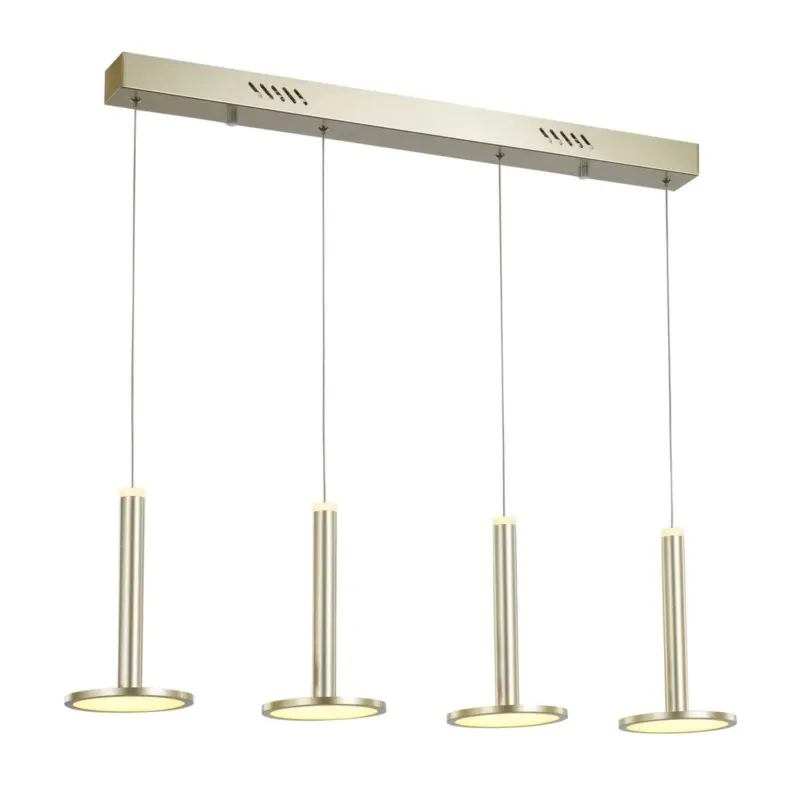 Lampa wisząca metalowa złota 4-punktowa MD17033012-4B z serii Oliver - Lampy Italux Niska cena