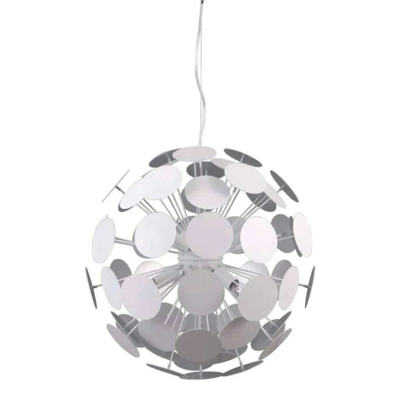 Ostatnia szansa Lampa wisząca metalowa biała kulista 6-punktowa AD20180/6 z serii Mailone - Lampy Italux