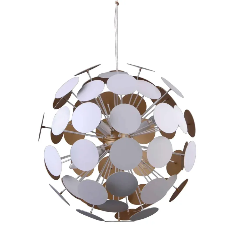 Kup teraz Lampa wisząca metalowa biało-złota 6-punktowa AD20180/6B WH+GD z serii MAILONE - Lampy Italux