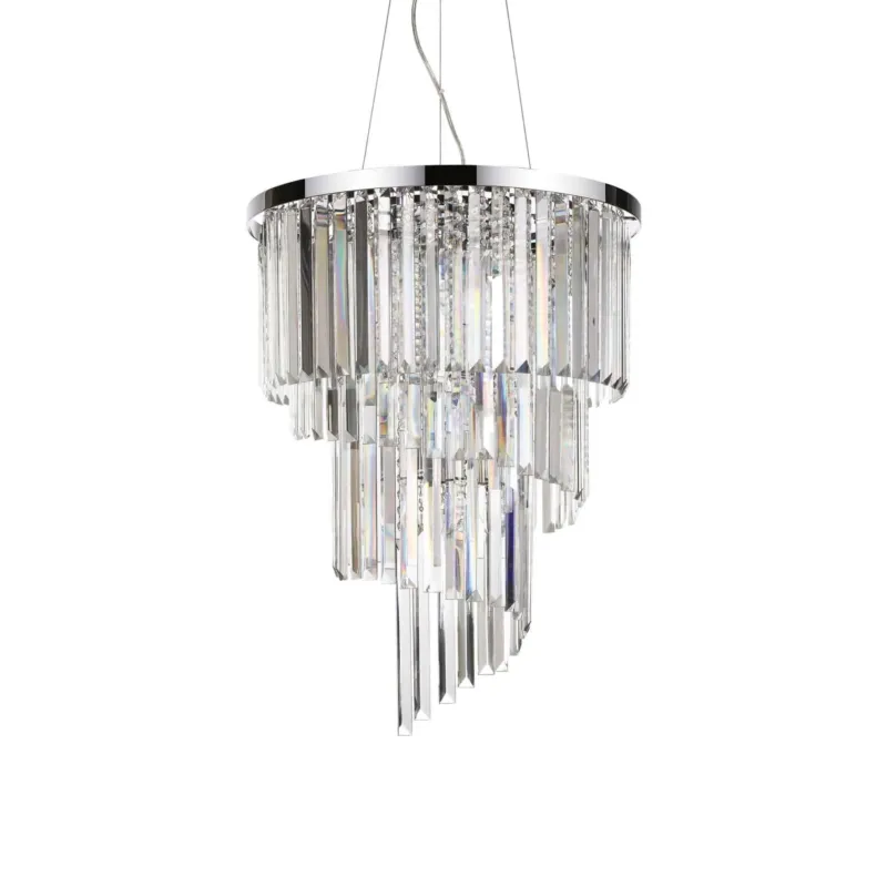 Lampa kryształowa wisząca CARLTON SP8 117737 - Ideal Lux Bezpieczne zakupy