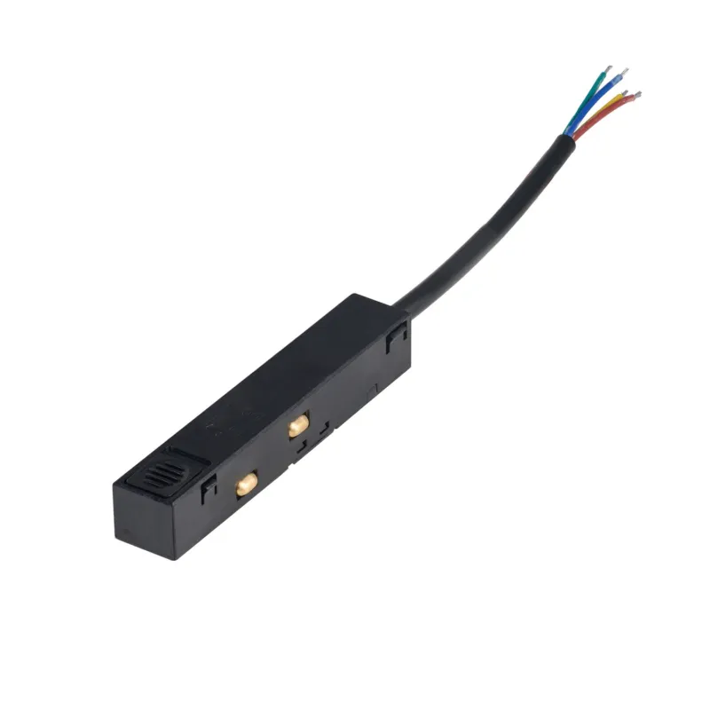 Azzardo Łącznik elektryczny do szynoprzewodu magnetycznego czarny metalowy AZ6258 z serii ALFA Bestseller