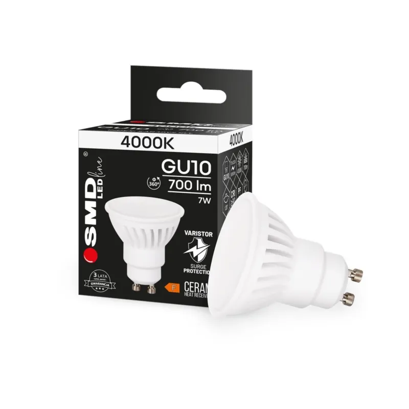 Tylko do końca tygodnia ŻARÓWKA GU10 LED SMD LEDline 7W NW CERAM 4892 ZAR4892SLL - SMD LEDline