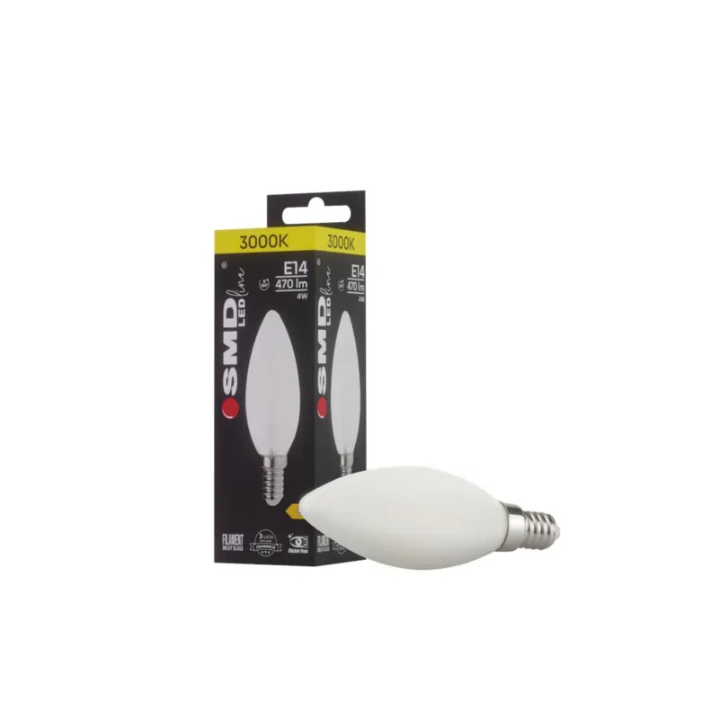 ŻARÓWKA E14 LED FILAME 4W WW ML C35 ŚWIEC.4618 ZAR4618SLL - SMD LEDline Nowy