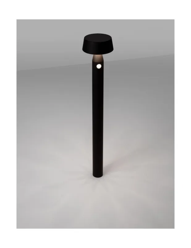 Lampa zewnętrzna stojąca solarna z czujnikiem ruchu Racolis LED 3000K 90cm czarna Łatwy zwrot