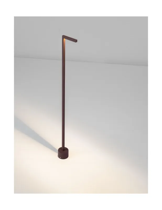 Bezpieczna płatność Słupek ogrodowy nowoczesny Piper LED 3000K 94,5cm rdzawy - korten