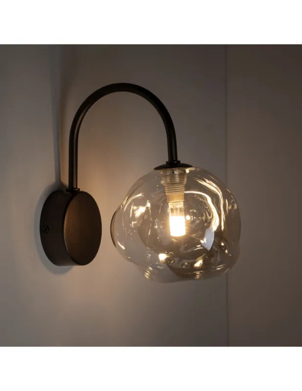 Kinkiet szklany modern Lava Brown koniak / brąz TK Lighting Zamów teraz