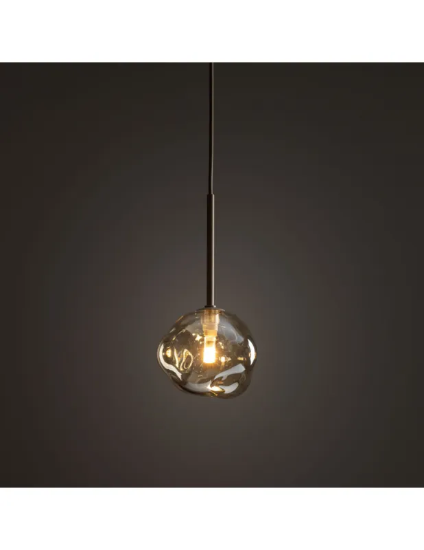 Lampa wisząca szklana modern Lava Sabia 15cm koniak / beż TK Lighting Bezpieczne zakupy