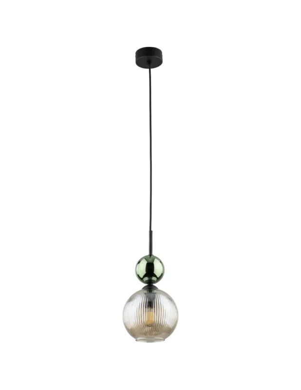 Lampa wisząca szklana ryflowana Sophia Green II 15cm koniakowa TK Lighting Do wyczerpania zapasów
