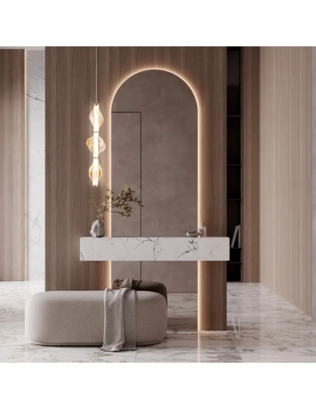 Lampa wisząca nowoczesna Elva Brass Vertical LED 18cm bursztynowa TK Lighting Najlepsza cena