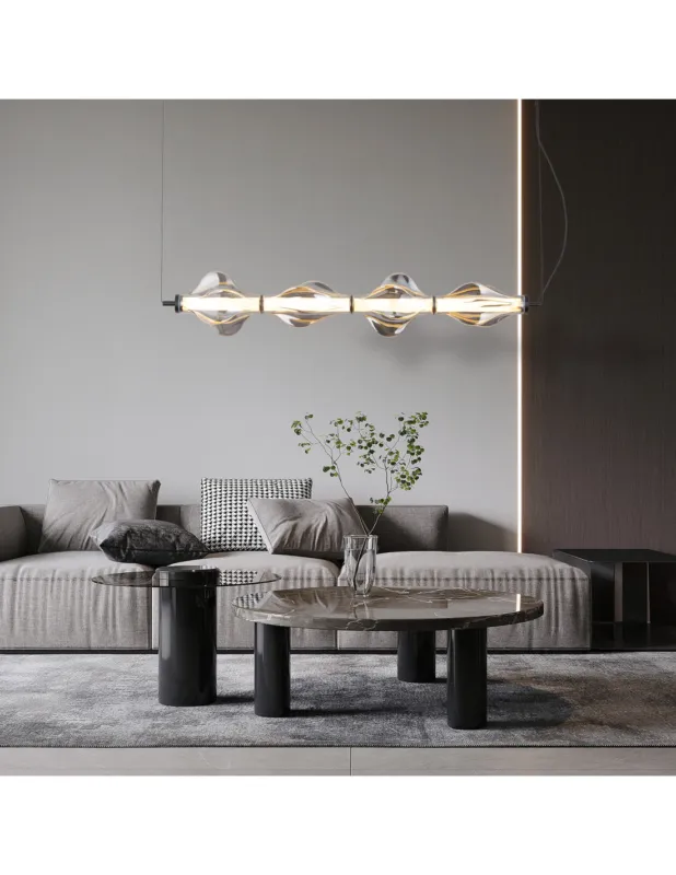 Lampa wisząca nowoczesna Elva Black Horizontal LED 103cm grafitowa TK Lighting Szybka wysyłka