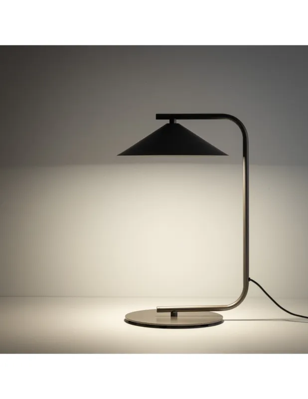 Lampa stołowa metalowa stożek Lume New brązowa TK Lighting Łatwy zwrot