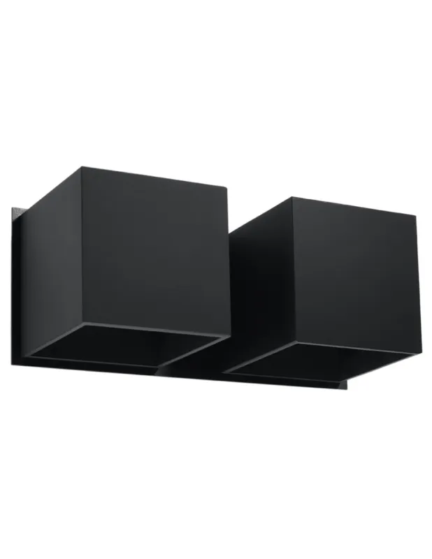 Kinkiet podwójny góra-dół Quad 26cm czarny Sollux Taniej