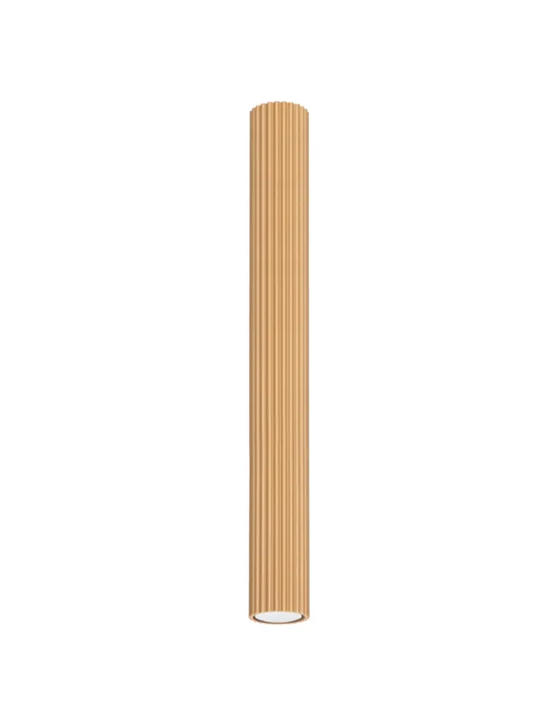 Lampa spot ryflowana tuba Karbon 6,5cm H60cm złota Sollux Ostatnie sztuki