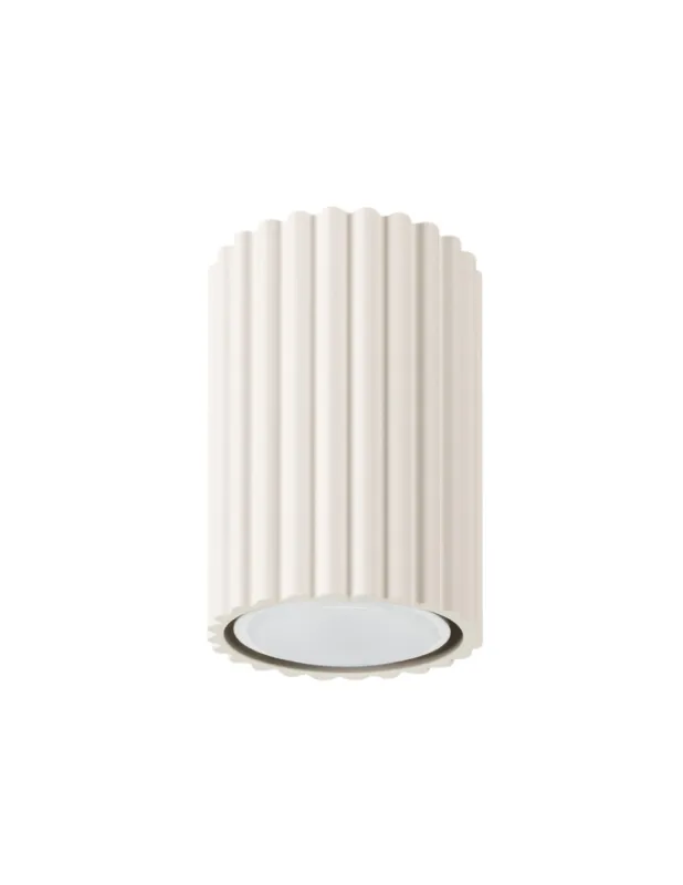 Lampa spot ryflowana tuba Karbon 6,5cm H10cm beżowa Sollux Tylko do końca tygodnia