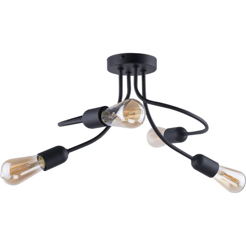 Nie przegap Lampa sufitowa loft regulowana Fado IV czarna TK Lighting