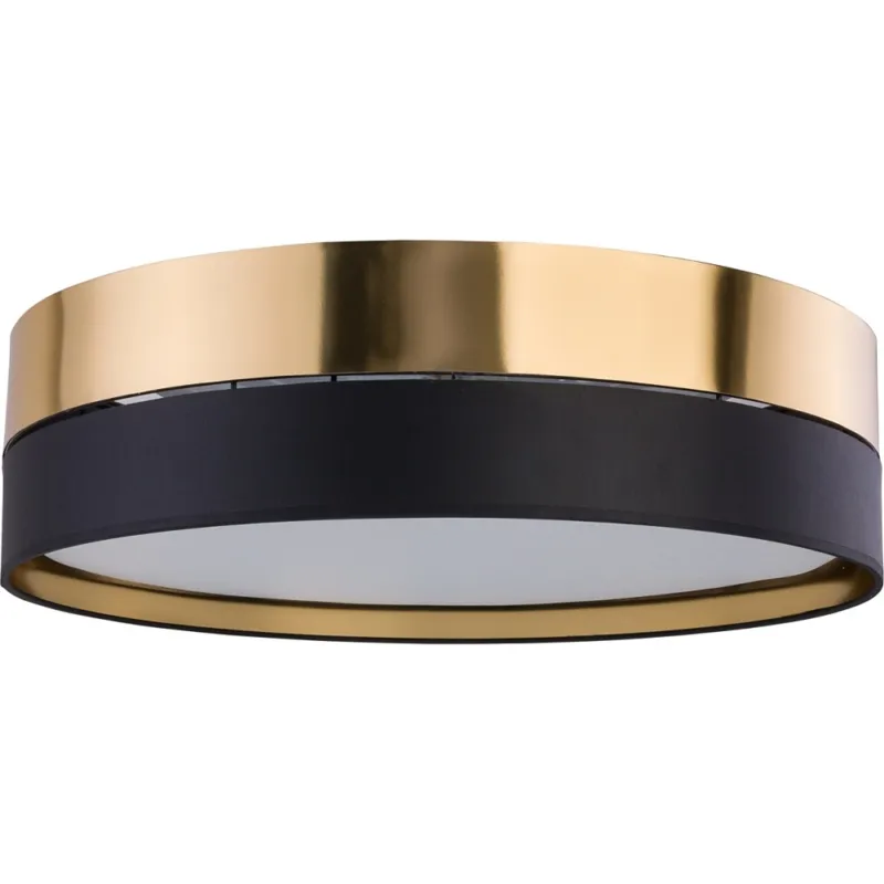 Promocja Plafon okrągły z abażurem Hilton 60 złoty/czarny TK Lighting