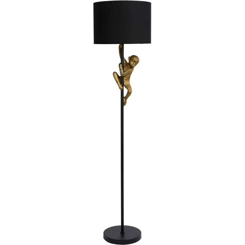 Okazja Lampa podłogowa glamour z abażurem Chipm czarna Lucide