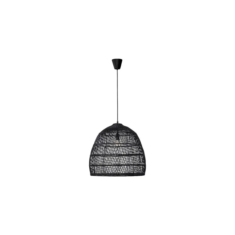 Łatwy zwrot Lampa wisząca rattanowa boho Tanic 53 czarna