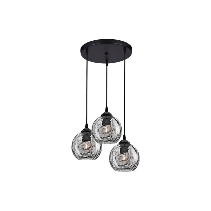 Lampa wisząca szklane kule dekoracyjne Perlage 30 czarna Łatwy zwrot