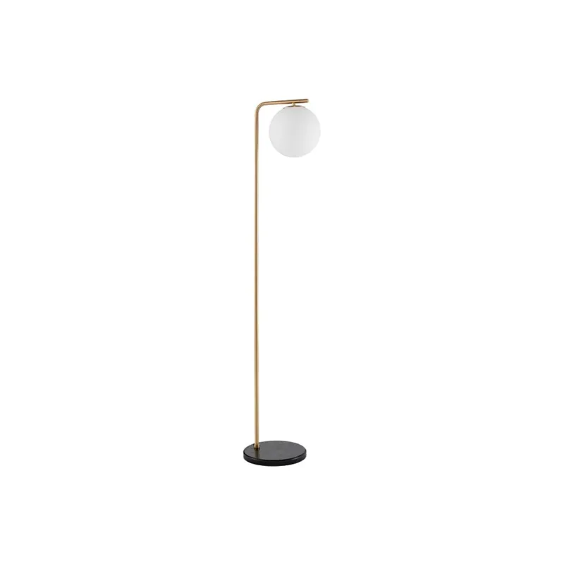 Niska cena Lampa podłogowa szklana kula designerska Arezzo biało-złota