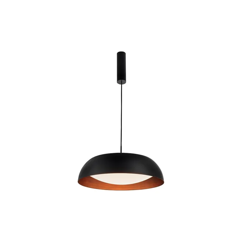 Darmowy zwrot Lampa wisząca okrągła Stansted 60 LED czarna