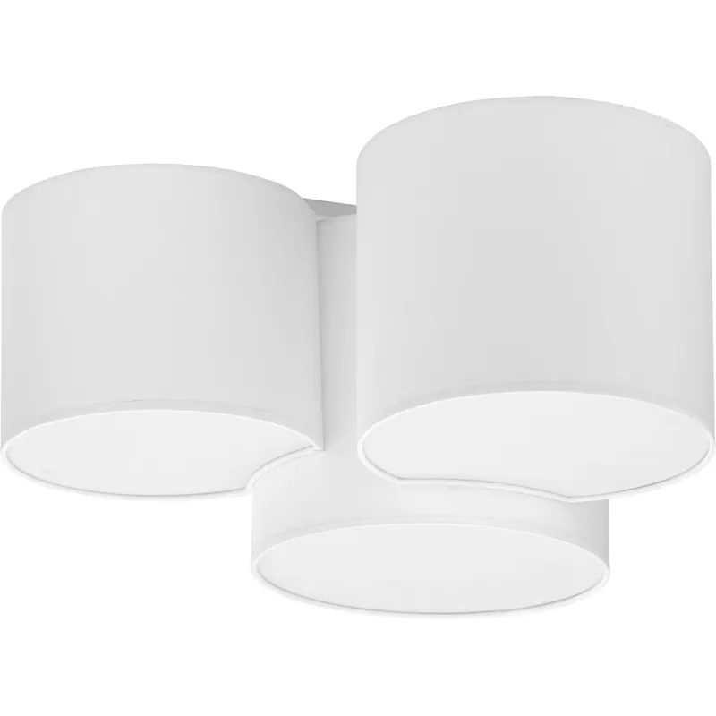 Plafon potrójny z abażurami Mona biały TK Lighting Nie przegap