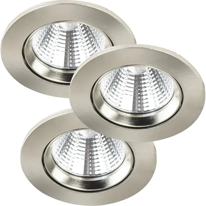 Zniżka Lampa podtynkowa downlight 3 sztuki Fremont LED IP23 2700K nikiel szczotkowany Nordlux