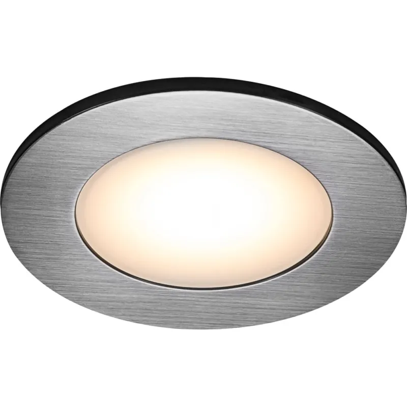 Bezpieczna płatność Lampa podtynkowa downlight Leonis LED 2700K nikiel szczotkowany 3 sztuki Nordlux