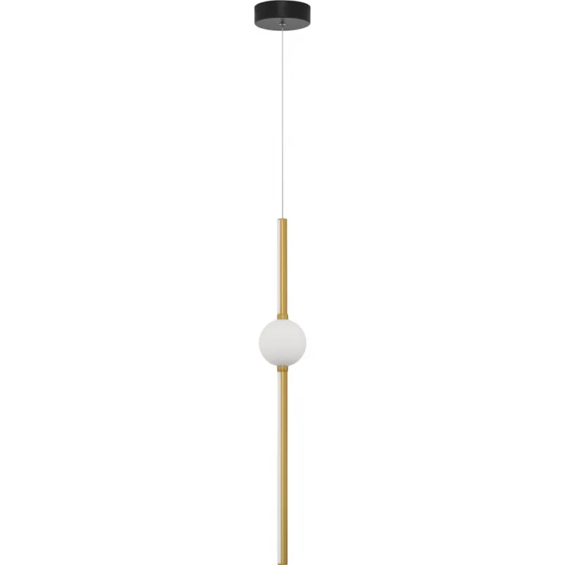 Lampa wisząca glamour Marks LED 12cm biały opal/złoty Nowość