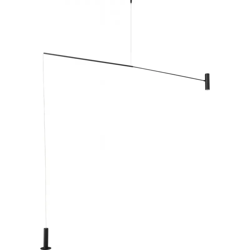 Lampa wisząca minimalistyczna Tone LED 185cm czarna Szybka dostawa