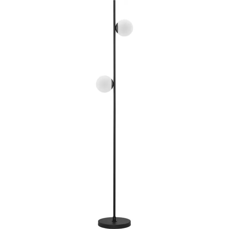 Bestseller Lampa podłogowa 2 szklane kule Nebbia biało-czarna