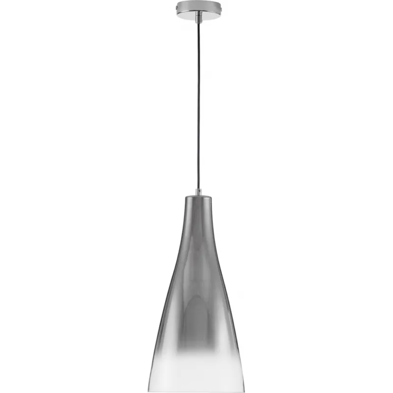 Lampa wisząca szklana stożek Taper 23cm srebrna Promocja