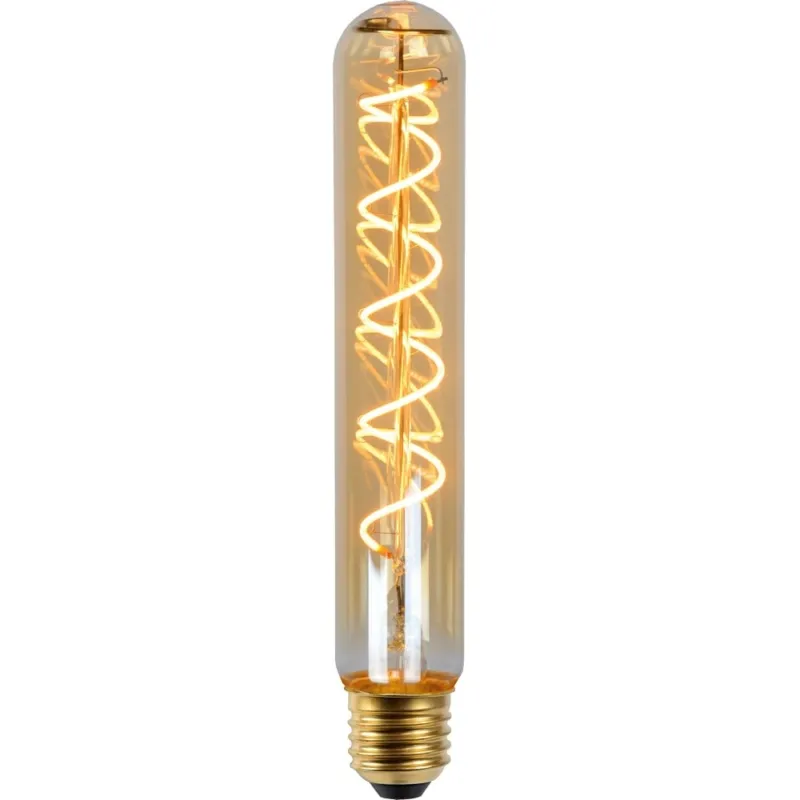 Łatwy zwrot Żarówka dekoracyjna Bulb LED T30 5W 260LM 2200K 20cm ściemniana bursztynowa Lucide