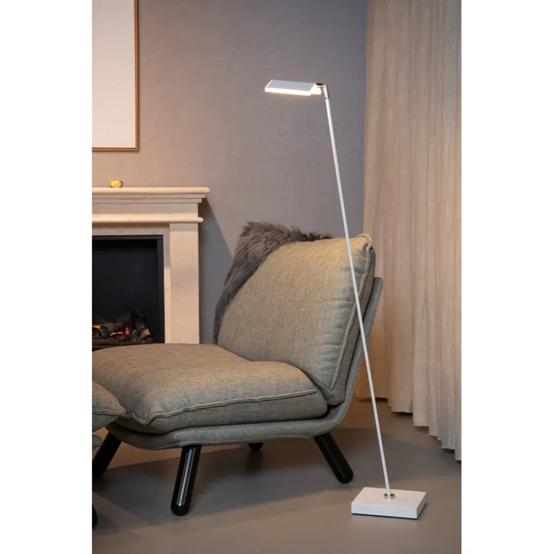 Lampa podłogowa ze ściemniaczem Aaron LED biała Lucide Bestseller