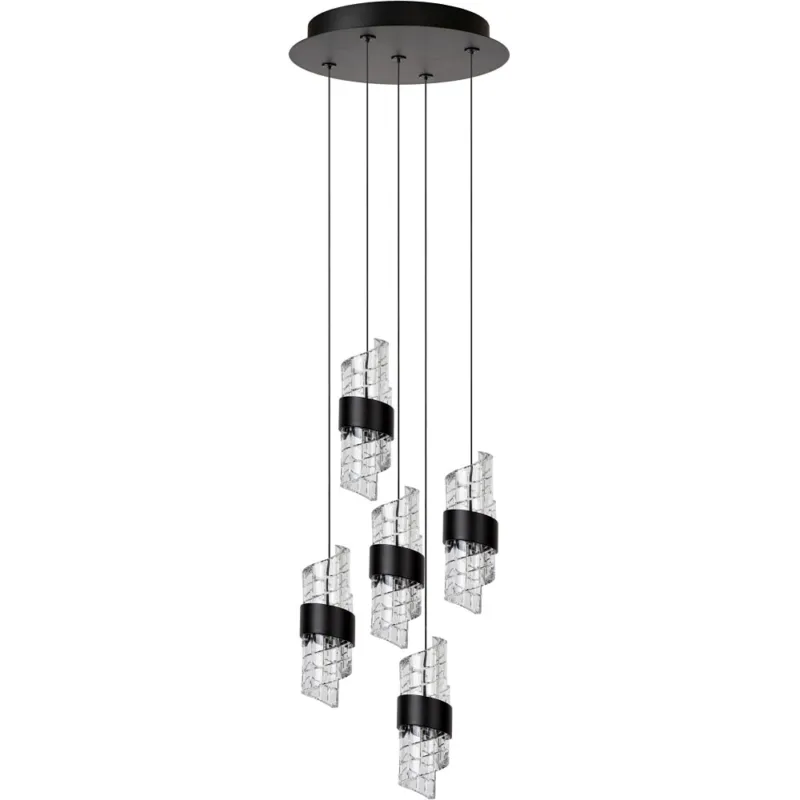 Bestseller Lampa wisząca hampton Kligande V LED 30cm 2700K przeźroczysty / czarny Lucide