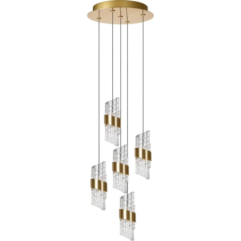 Lampa wisząca hampton Kligande V LED 30cm 2700K przeźroczysty / matowe złoto Lucide Najlepsza cena