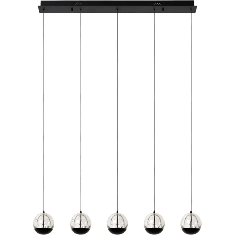 Lampa wisząca szklane kule na listwie Sentubal LED V 95cm 2700K przeźroczysty / czarny Lucide Ekspresowa dostawa