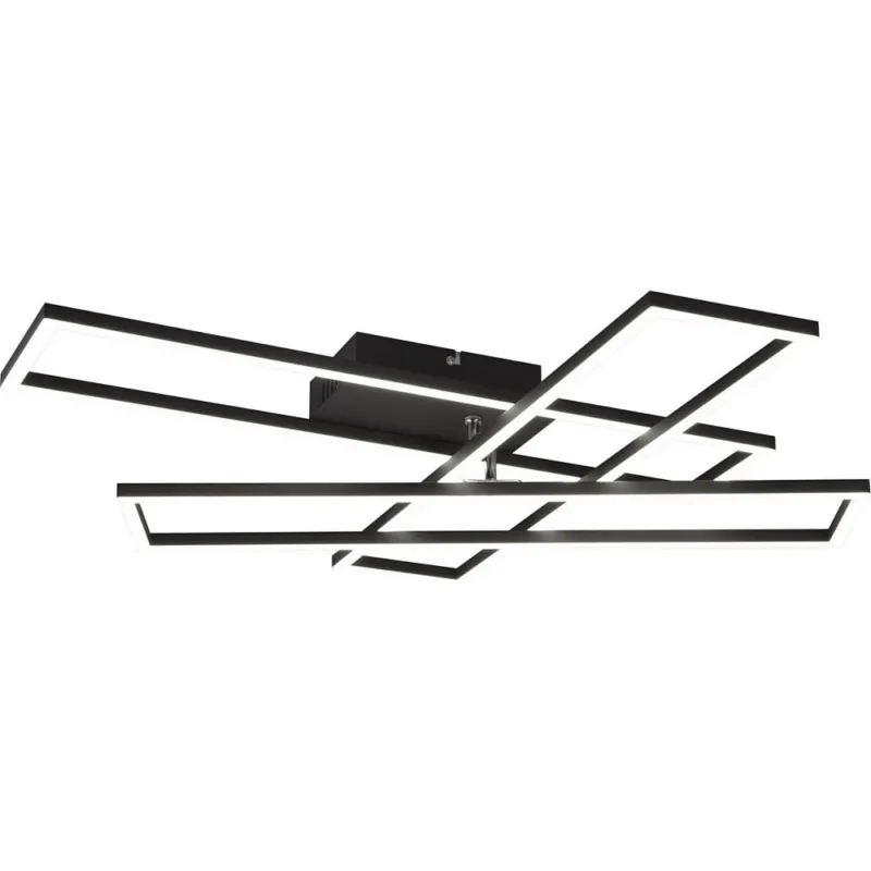 Nowość Plafon nowoczesny ściemniany z pilotem Corso LED czarny matowy Reality