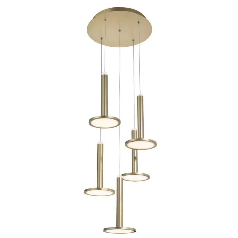 Złota lampa wisząca do salonu Esquel Ring 5 Tylko do końca tygodnia