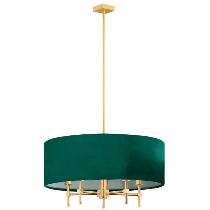 Premium Lampa sufitowa z butelkowozielonym abażurem Abbano 5