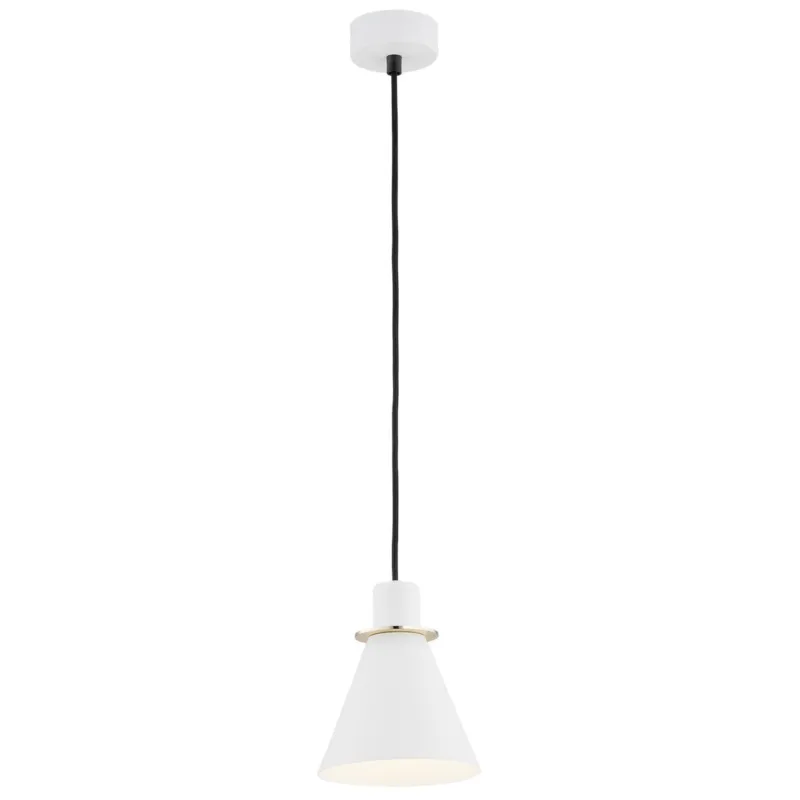 Hit sprzedaży Biała lampa wisząca o prostym designie Beverly