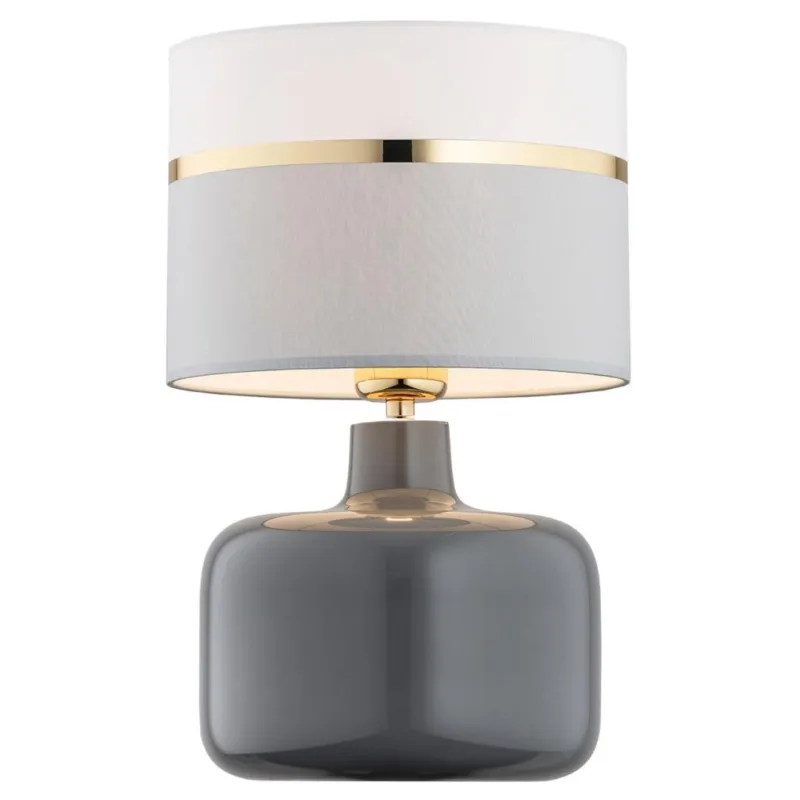 Elegancka szara lampa stołowa Beja B Promocja