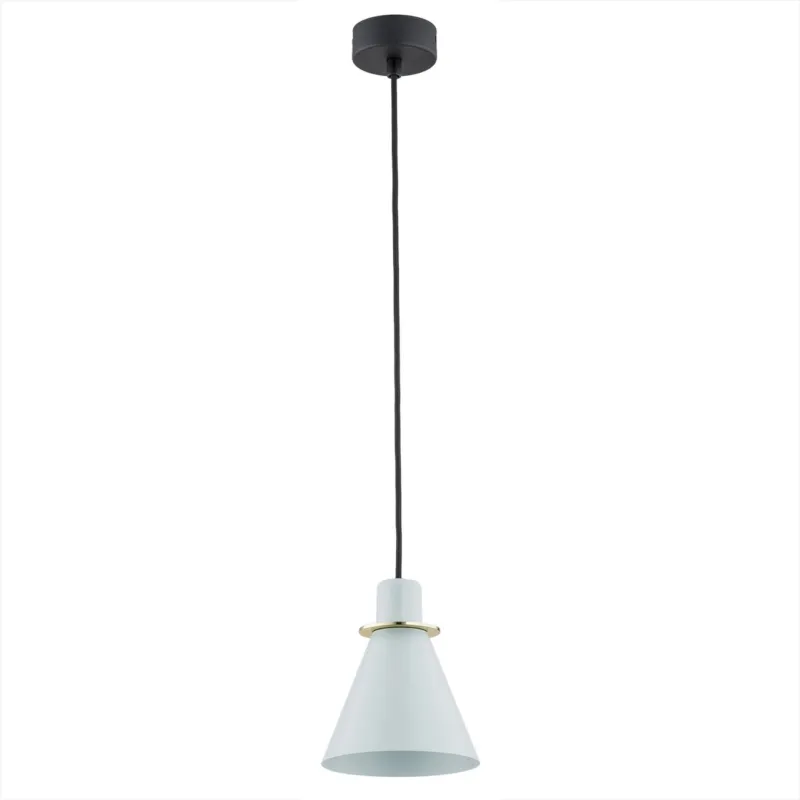 Pojedyncza lampa wisząca z błękitnym kloszem Beverly Super okazja