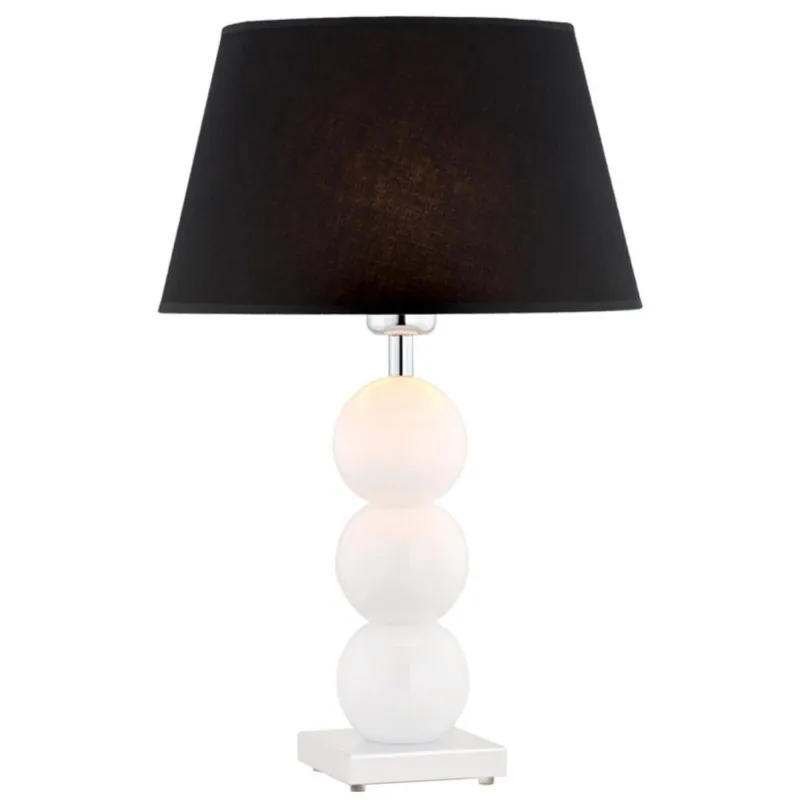 Lampa stołowa Fudżi z białą podstawą wykonaną z kul Taniej