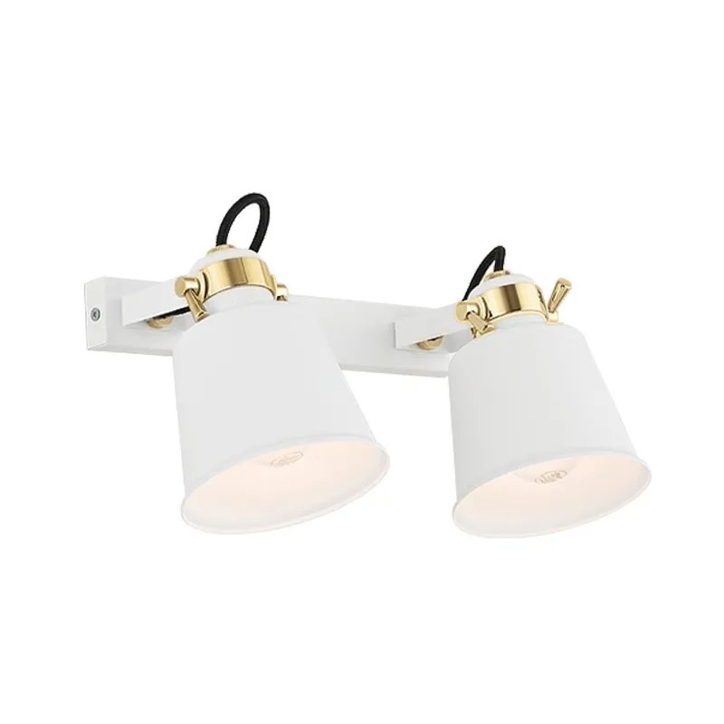 Oferta czasowa Kinkiet ścienny 2-płomienny ze złotymi elementami Kongo 2